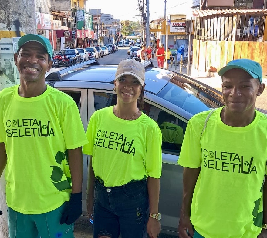 Implantação da coleta seletiva no comércio do Centro tem início com boa adesão dos lojistas em Simões Filho