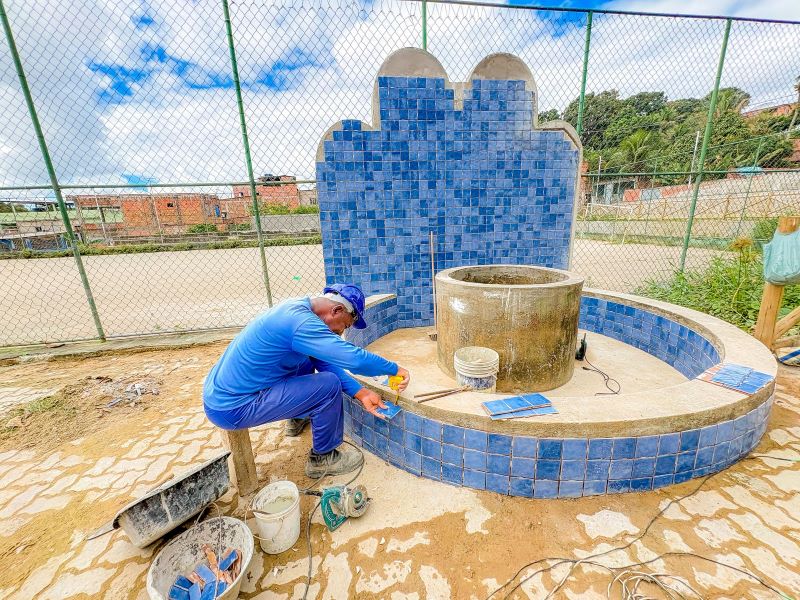 Obras da Praça da Fontinha e da Quadra Poliesportiva entram na fase final no Cristo Rei